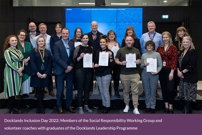 Graduation of participants in our Docklands Leadership programme