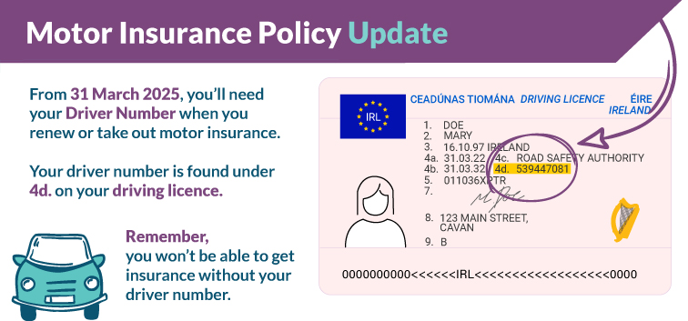 Motor Insurance Policy update - Drivers licence