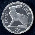 1928 Threepence Hare