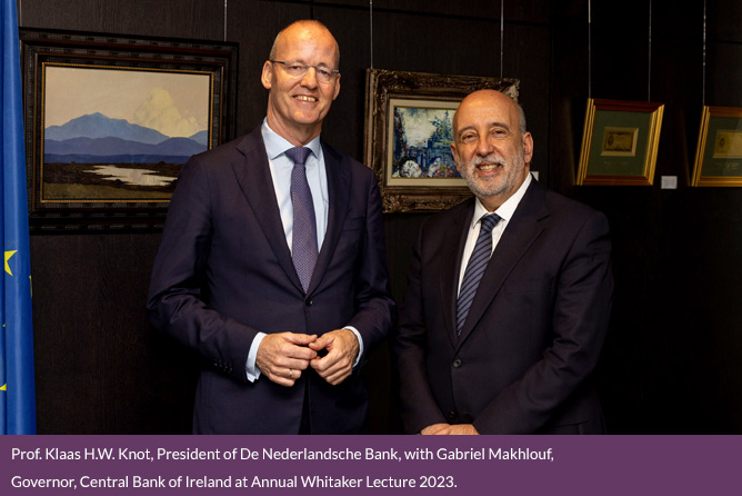 Prof. Klaas H.W. Knot, President of De Nederlandsche Bank and Governor Makhlouf